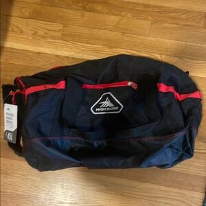 High Sierra Black and Red Packed Cargo Duffel bag - new with tags